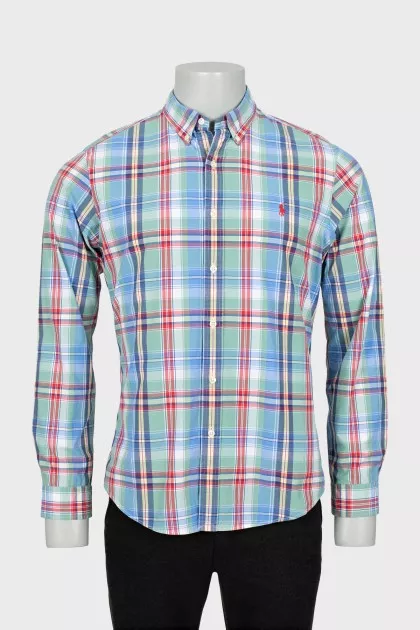 Чоловіча картата сорочка slim fit