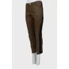 Tapered trousers with black inserts