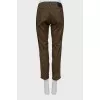 Tapered trousers with black inserts