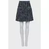 High waist tweed skirt