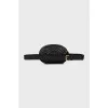 Поясна сумка Black Matelassé Leather GG Marmont