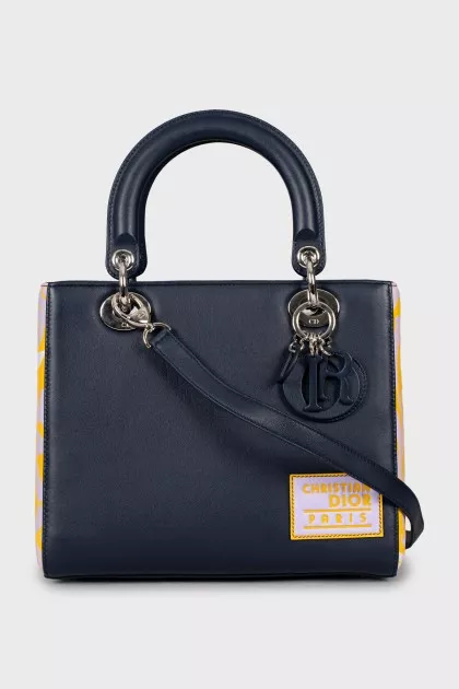 Сумка Lady Dior с принтом по боках