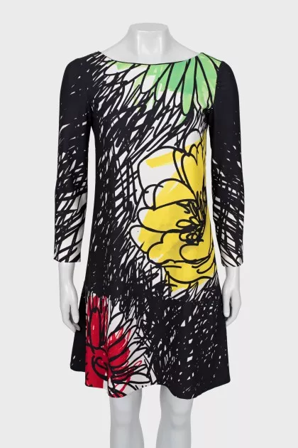 Printed A-line dress