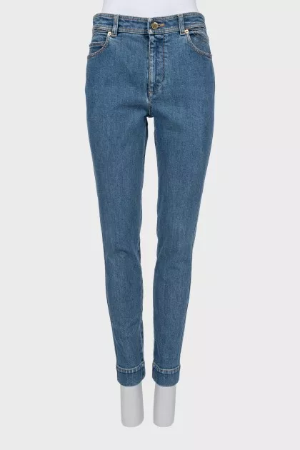 Джинси slim fit блакитного кольору