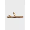 Golden slides decorated with rhinestones