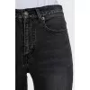 Чорні джинси skinny fit з принтом