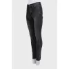 Чорні джинси skinny fit з принтом