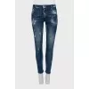 Джинсы skinny fit с рваным эффектом