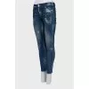 Джинсы skinny fit с рваным эффектом