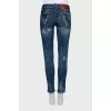 Джинсы skinny fit с рваным эффектом