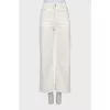 Білі джинси wide leg fit