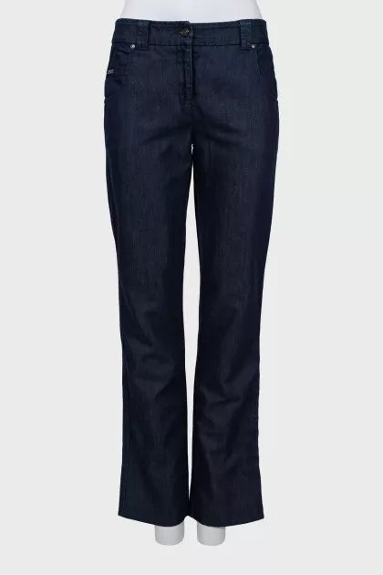 Джинсы straight fit синего цвета