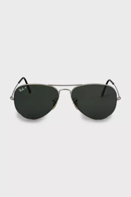 Сонцезахисні окуляри зі сріблястою оправою Aviator