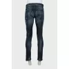 Чоловічі джинси slim fit з потертим ефектом