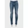 Чоловічі джинси slim fit з потертостями