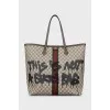 Сумка The Hacker Project Graffiti Tote by Balenciaga x Gucci
