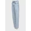 Джинси mom fit з рваним ефектом