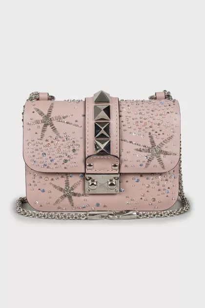 Шкіряна сумка Rockstud Glam Lock
