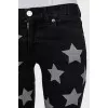 Черные джинсы skinny fit в принт