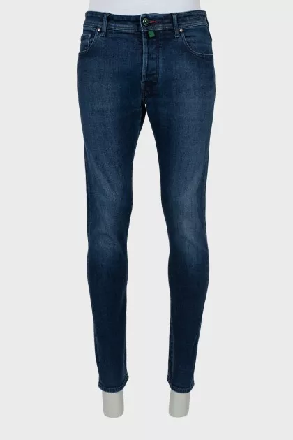 Мужские джинсы slim fit синего цвета