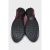 Purple patent leather ballerinas