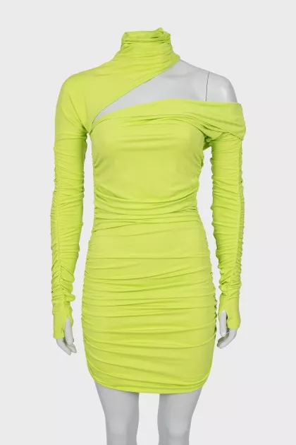 Платье с драпировкой by Mugler x H&M