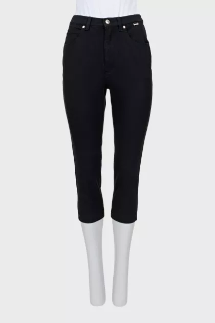 Укорочені чорні джинси skinny fit