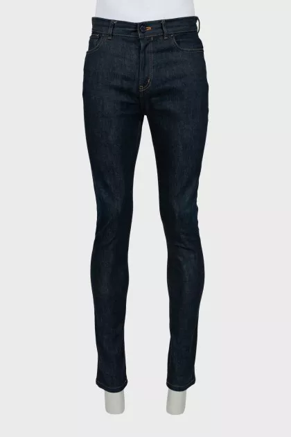 Чоловічі темно-сині джинси slim fit