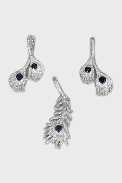 Комплект из белого золота Peacock