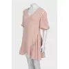 Silk dress with lace