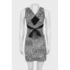 Animal Print Dress with Tie