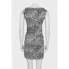 Animal Print Dress with Tie