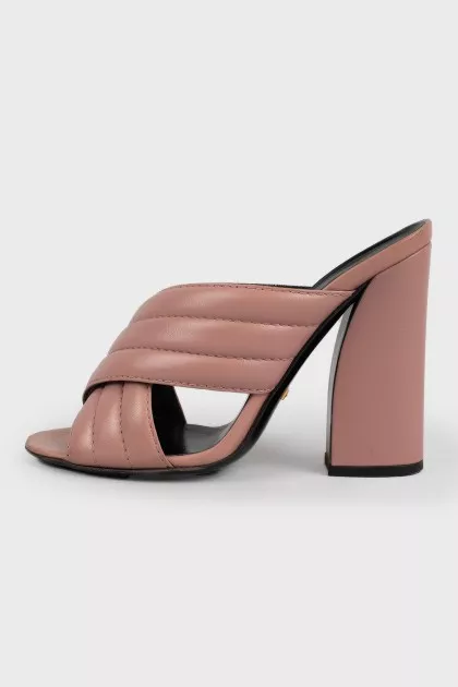 Мюли Gucci пудровые