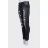 Чорні рвані джинси skinny fit
