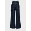 Сині джинси wide leg fit з биркою