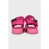 Pink fabric sandals