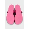 Pink fabric sandals
