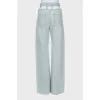 Блакитні джинси wide leg fit