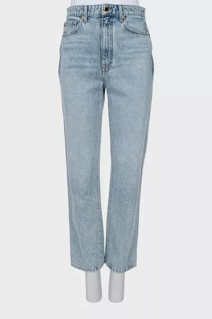 Голубые джинсы straight fit
