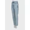 Голубые джинсы straight fit