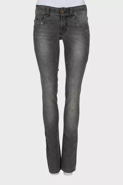 Сірі джинси skinny fit з биркою