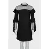 Black dress with mesh top