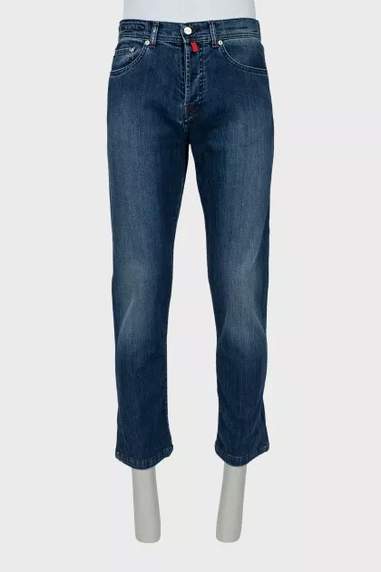 Чоловічі сині джинси straight fit
