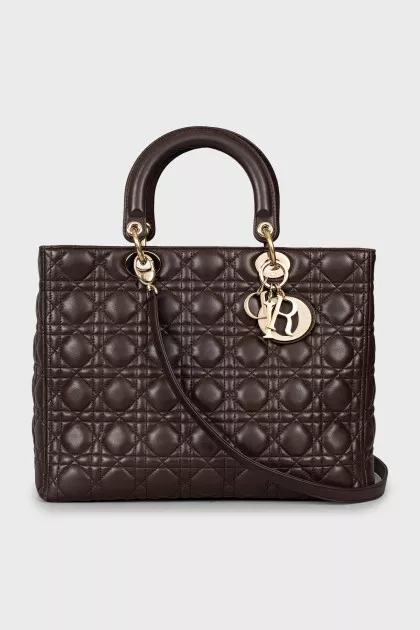 Кожаная сумка Lady Dior
