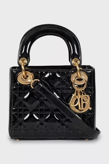 Сумка Lady Dior з лакованої шкіри