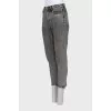 Джинси tapered fit сірого кольору