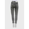 Джинси tapered fit сірого кольору