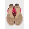 Босоножки из кожи декорированные шипами