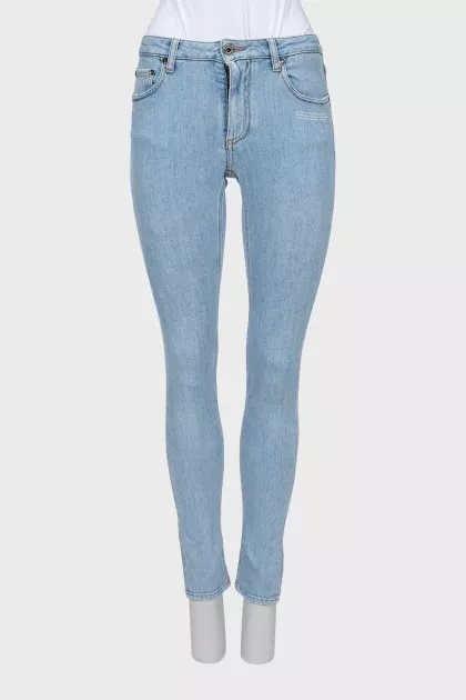 Джинси skinny fit блакитного кольору