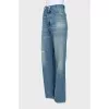 Джинси wide leg fit з рваним ефектом